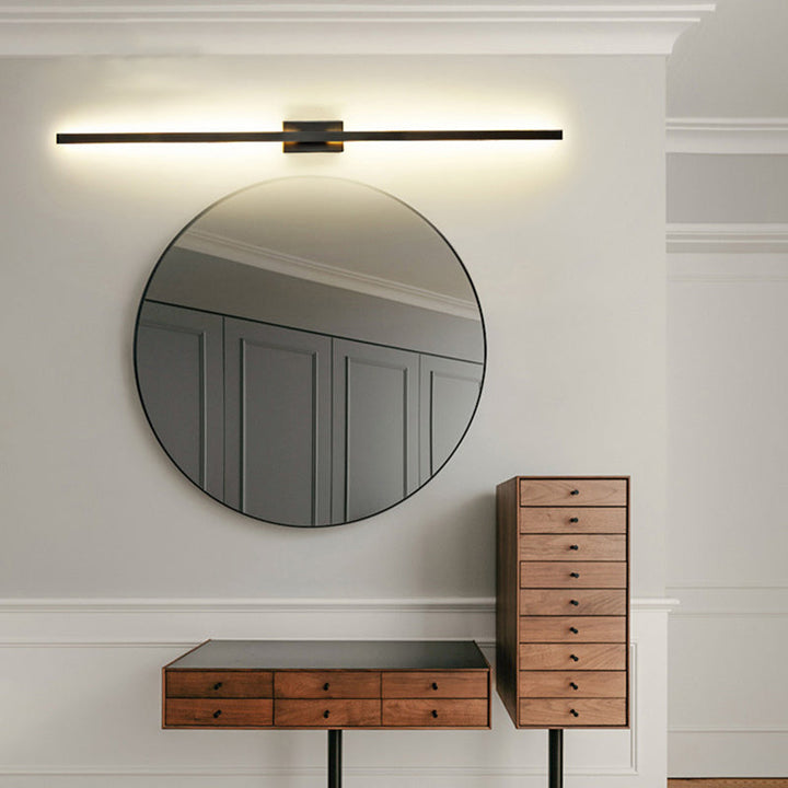 Skørter | Linear Metal LED Wall Light Contemporary Black Wall Light for Hallway