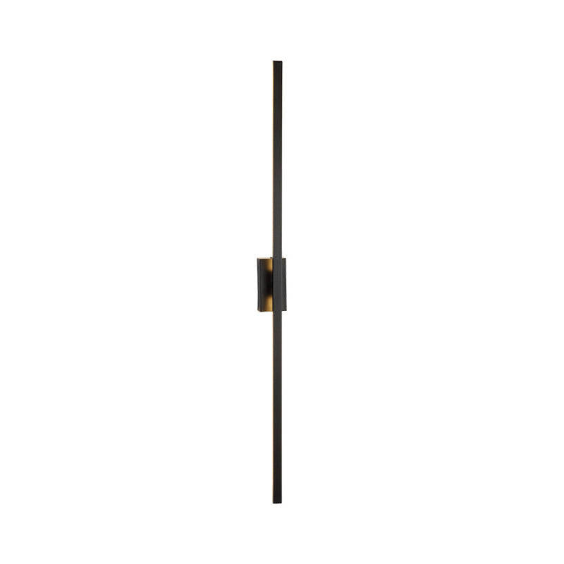 Skørter | Linear Metal LED Wall Light Contemporary Black Wall Light for Hallway