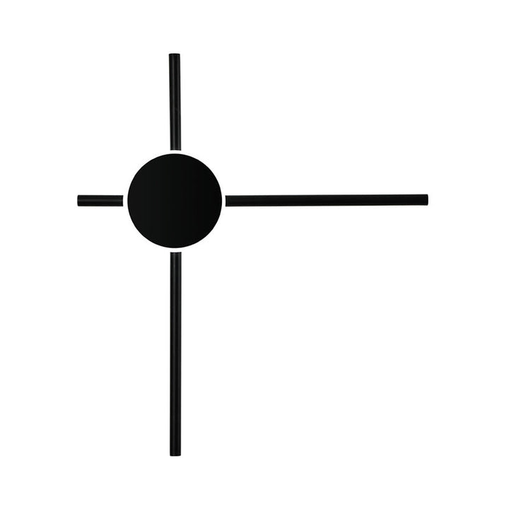 Lisslune | Black Hour Hand Wall Sconce Light Minimalist Metal LED Wall Mount Lighting for Living Room