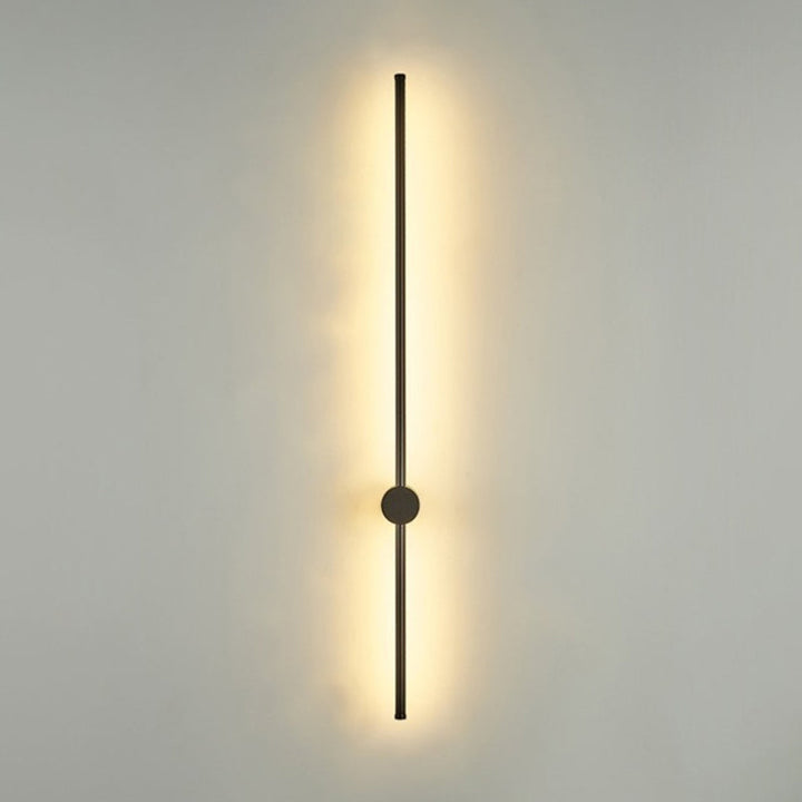 Skørter | Slim Tube Shaped Wall Lighting Contemporary Metal Living Room LED Wall Lamp Fixture
