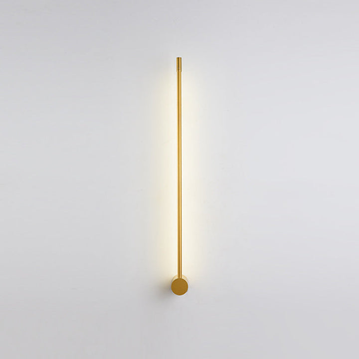 Skørter | Slim Tube Shaped Wall Lighting Contemporary Metal Living Room LED Wall Lamp Fixture