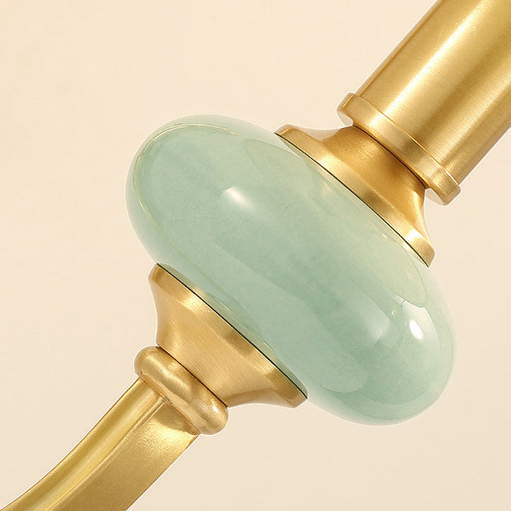 Lisslune | Arc Arm Wall Lighting Simplicity Metal Single Hall Sconces with Conical Fabric Shade in Gold