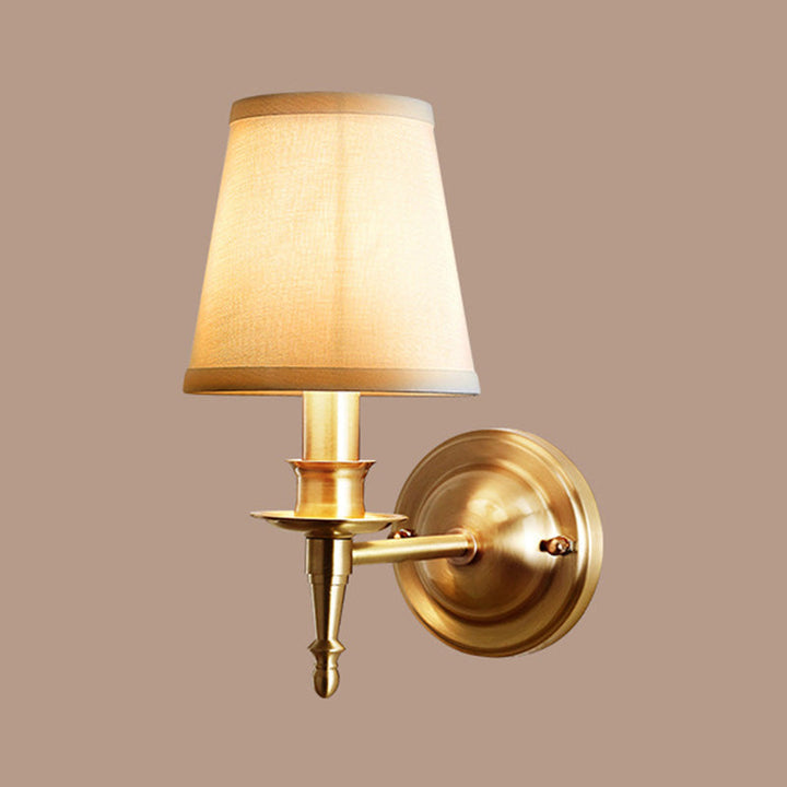 Lisslune | Metallic Candle Holder Wall Light Minimalist 1 Head Wall Mounted Lamp in Gold for Entrance Area
