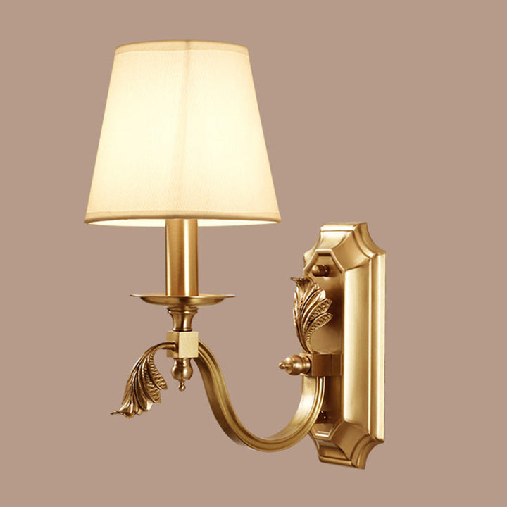 Lisslune | Metallic Candle Holder Wall Light Minimalist 1 Head Wall Mounted Lamp in Gold for Entrance Area