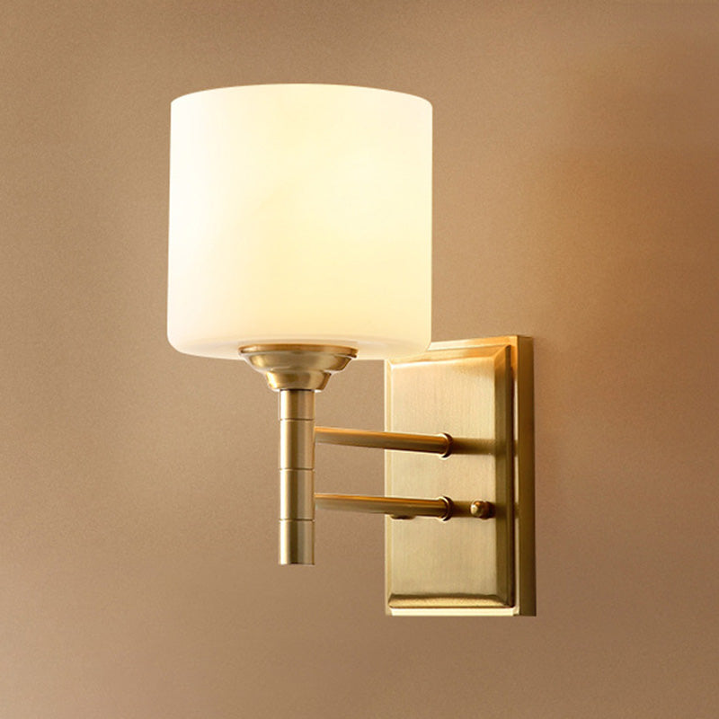Lisslune | Metallic Candle Holder Wall Light Minimalist 1 Head Wall Mounted Lamp in Gold for Entrance Area