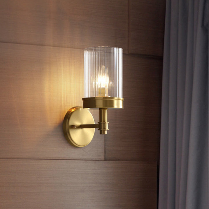 Lisslune | Metallic Candle Holder Wall Light Minimalist 1 Head Wall Mounted Lamp in Gold for Entrance Area