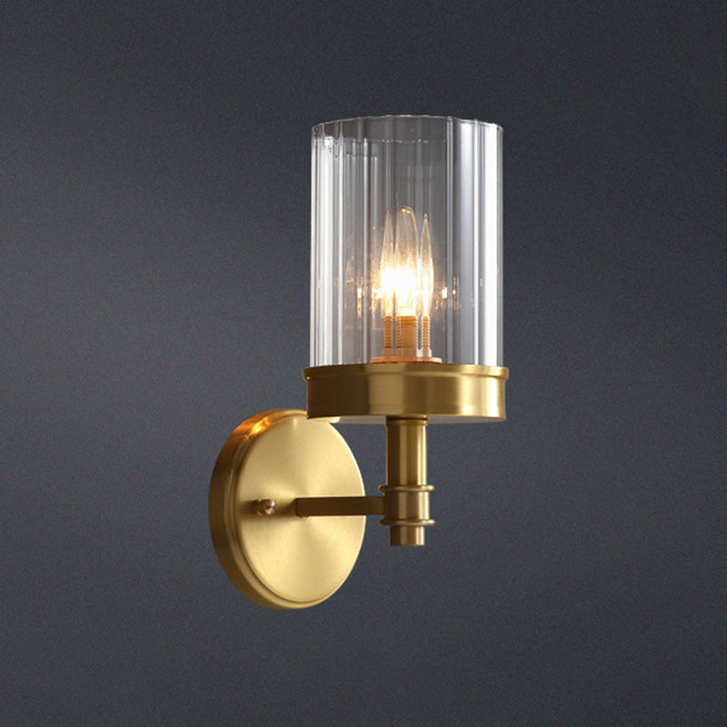 Lisslune | Metallic Candle Holder Wall Light Minimalist 1 Head Wall Mounted Lamp in Gold for Entrance Area
