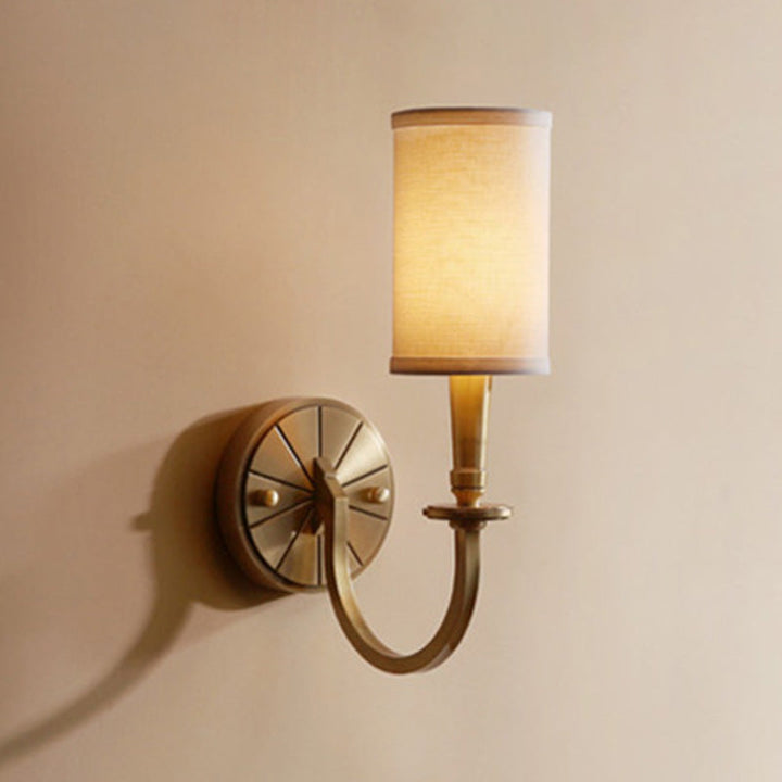 Lisslune | Metallic Candle Holder Wall Light Minimalist 1 Head Wall Mounted Lamp in Gold for Entrance Area