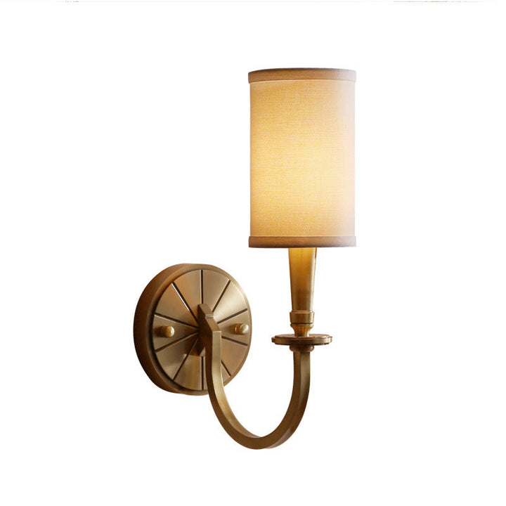 Lisslune | Metallic Candle Holder Wall Light Minimalist 1 Head Wall Mounted Lamp in Gold for Entrance Area