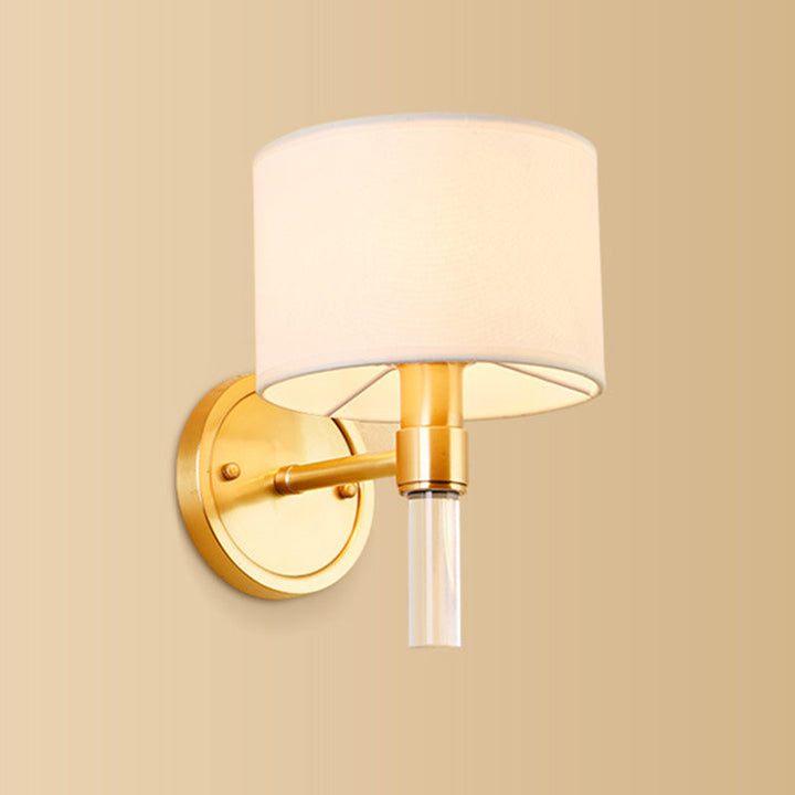 Lisslune | 1 Wall Lamp Simplicity Geometrically Shaped Fabric Wall Lamp in Gold