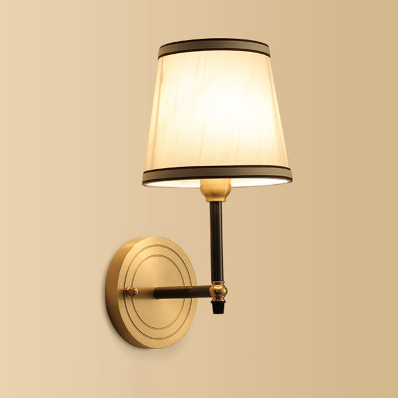 Lisslune | 1 Wall Lamp Simplicity Geometrically Shaped Fabric Wall Lamp in Gold