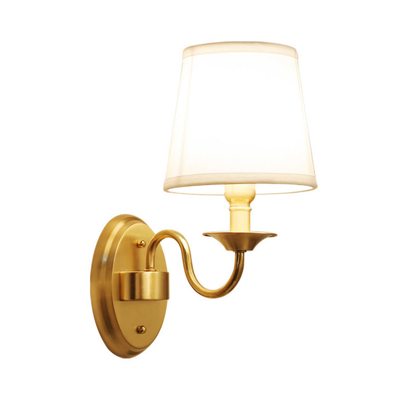 Lisslune | 1 Wall Lamp Simplicity Geometrically Shaped Fabric Wall Lamp in Gold