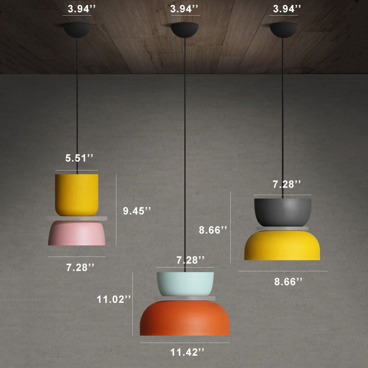 Lisslune | Nordic Colorful Macaron 1-Light LED Pendant Light