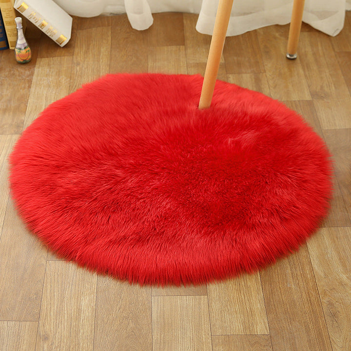 Lisslune | Comfort Girls' Room Foot Mat Multicolor Plain Rug Shag Pet Friendly Machine Washable Non-Slip Rug