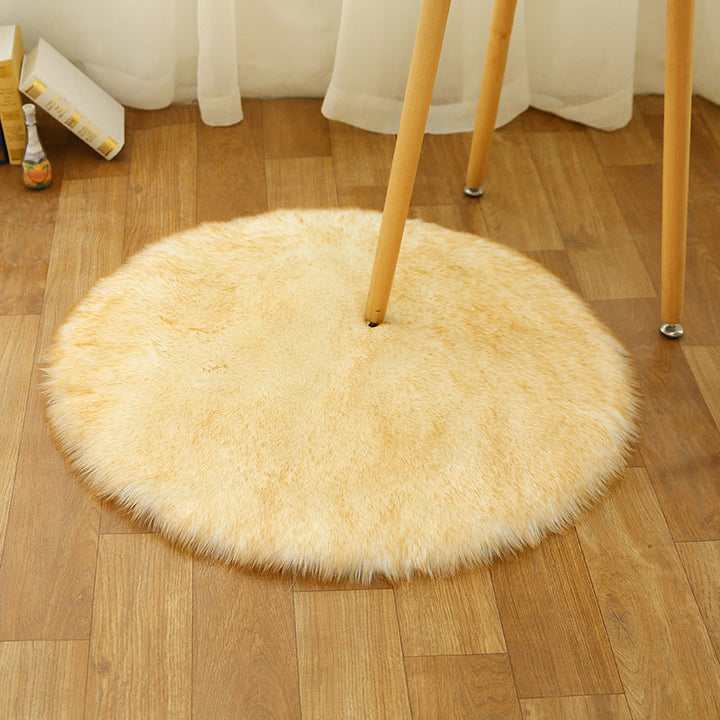 Lisslune | Comfort Girls' Room Foot Mat Multicolor Plain Rug Shag Pet Friendly Machine Washable Non-Slip Rug