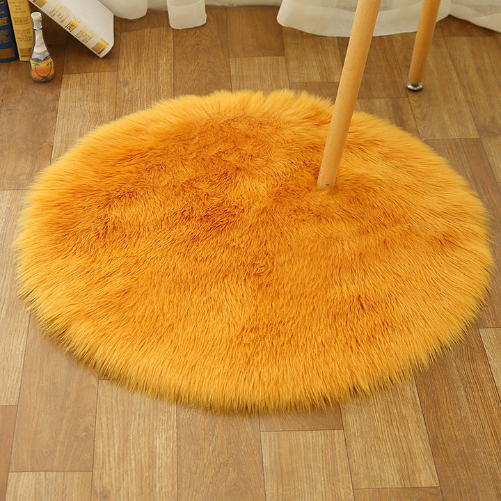 Lisslune | Comfort Girls' Room Foot Mat Multicolor Plain Rug Shag Pet Friendly Machine Washable Non-Slip Rug