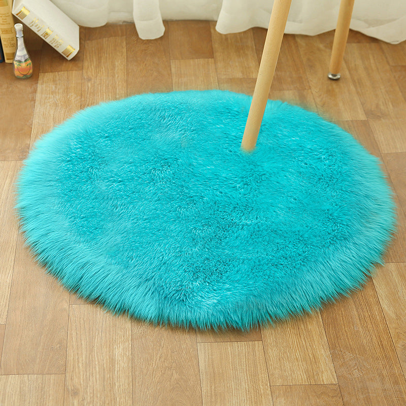 Lisslune | Comfort Girls' Room Foot Mat Multicolor Plain Rug Shag Pet Friendly Machine Washable Non-Slip Rug