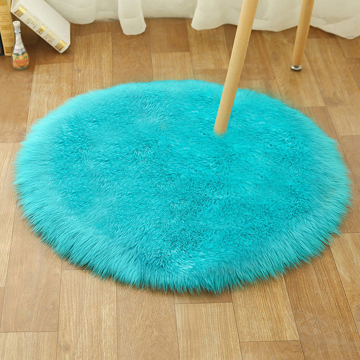 Lisslune | Comfort Girls' Room Foot Mat Multicolor Plain Rug Shag Pet Friendly Machine Washable Non-Slip Rug