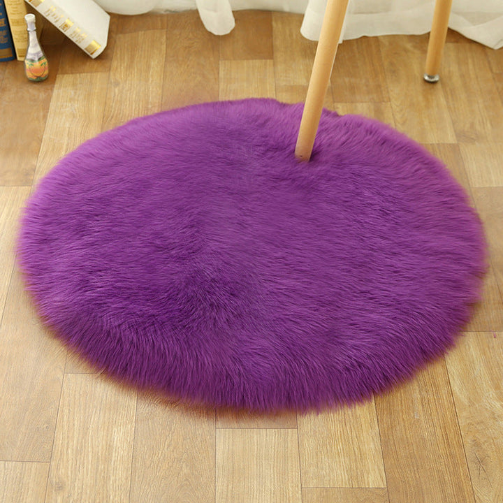 Lisslune | Comfort Girls' Room Foot Mat Multicolor Plain Rug Shag Pet Friendly Machine Washable Non-Slip Rug