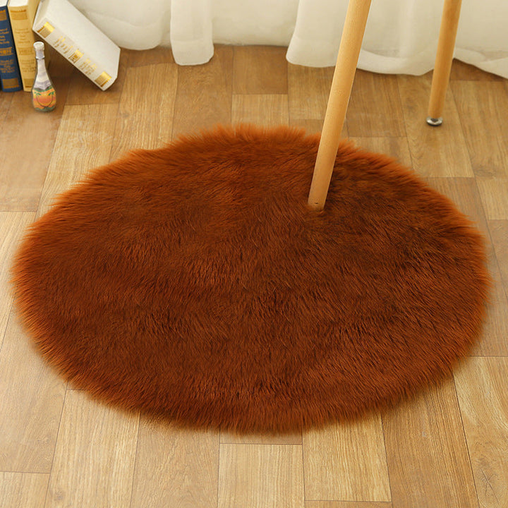 Lisslune | Comfort Girls' Room Foot Mat Multicolor Plain Rug Shag Pet Friendly Machine Washable Non-Slip Rug