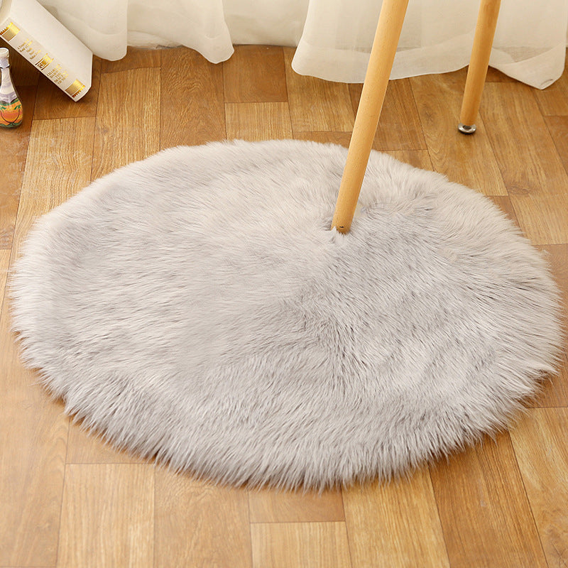 Lisslune | Comfort Girls' Room Foot Mat Multicolor Plain Rug Shag Pet Friendly Machine Washable Non-Slip Rug