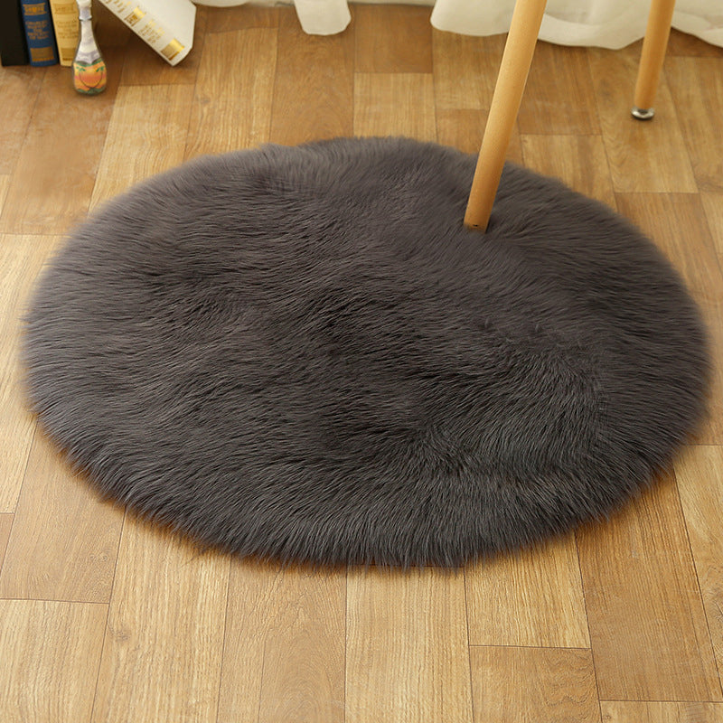 Lisslune | Comfort Girls' Room Foot Mat Multicolor Plain Rug Shag Pet Friendly Machine Washable Non-Slip Rug