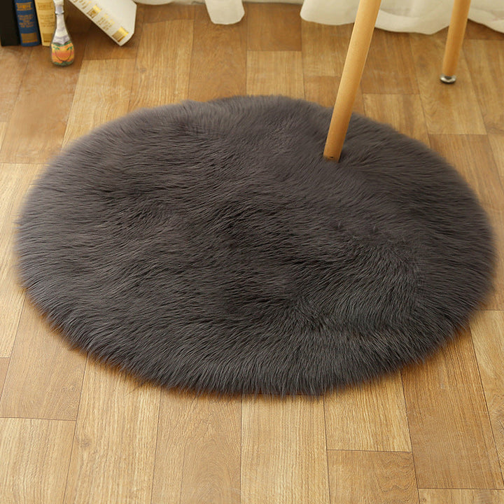 Lisslune | Comfort Girls' Room Foot Mat Multicolor Plain Rug Shag Pet Friendly Machine Washable Non-Slip Rug