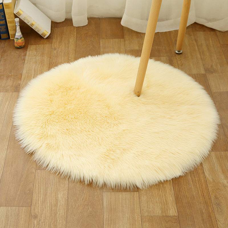 Lisslune | Comfort Girls' Room Foot Mat Multicolor Plain Rug Shag Pet Friendly Machine Washable Non-Slip Rug