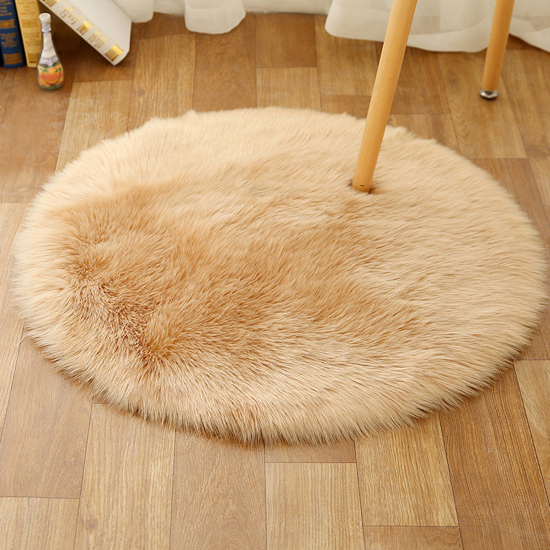 Lisslune | Comfort Girls' Room Foot Mat Multicolor Plain Rug Shag Pet Friendly Machine Washable Non-Slip Rug