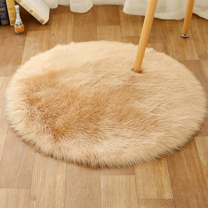 Lisslune | Comfort Girls' Room Foot Mat Multicolor Plain Rug Shag Pet Friendly Machine Washable Non-Slip Rug