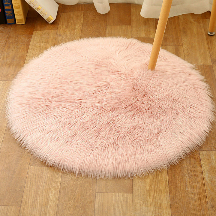 Lisslune | Comfort Girls' Room Foot Mat Multicolor Plain Rug Shag Pet Friendly Machine Washable Non-Slip Rug