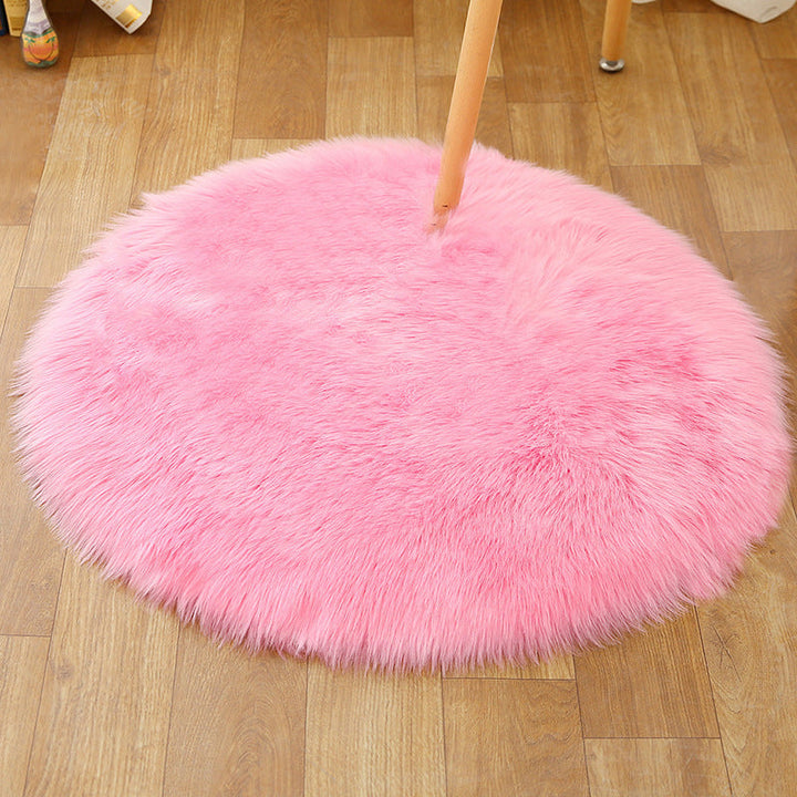 Lisslune | Comfort Girls' Room Foot Mat Multicolor Plain Rug Shag Pet Friendly Machine Washable Non-Slip Rug