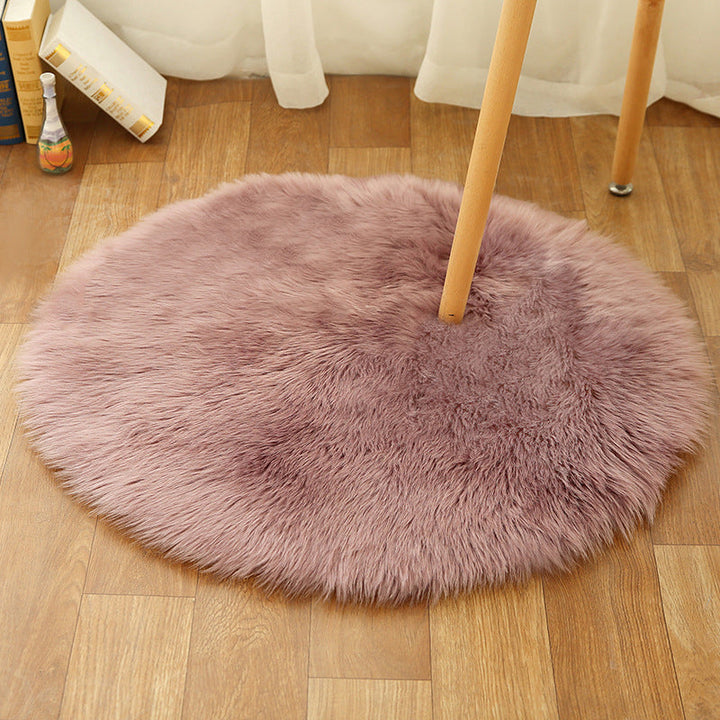 Lisslune | Comfort Girls' Room Foot Mat Multicolor Plain Rug Shag Pet Friendly Machine Washable Non-Slip Rug