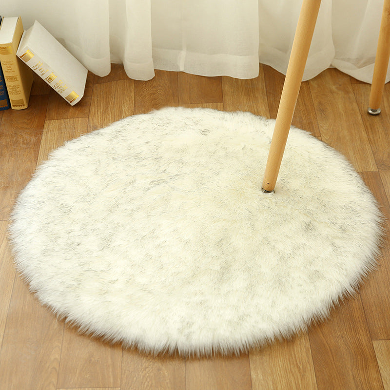 Lisslune | Comfort Girls' Room Foot Mat Multicolor Plain Rug Shag Pet Friendly Machine Washable Non-Slip Rug