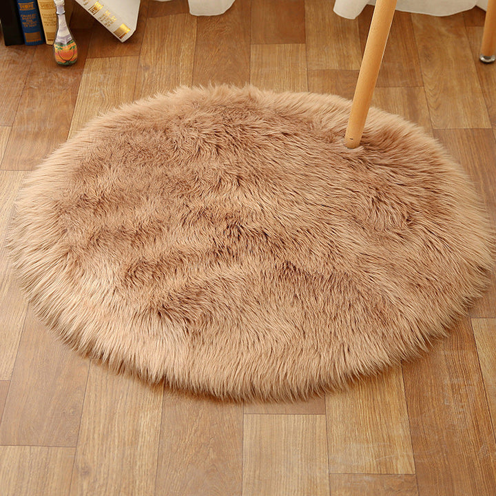 Lisslune | Comfort Girls' Room Foot Mat Multicolor Plain Rug Shag Pet Friendly Machine Washable Non-Slip Rug