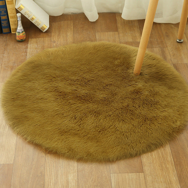 Lisslune | Comfort Girls' Room Foot Mat Multicolor Plain Rug Shag Pet Friendly Machine Washable Non-Slip Rug
