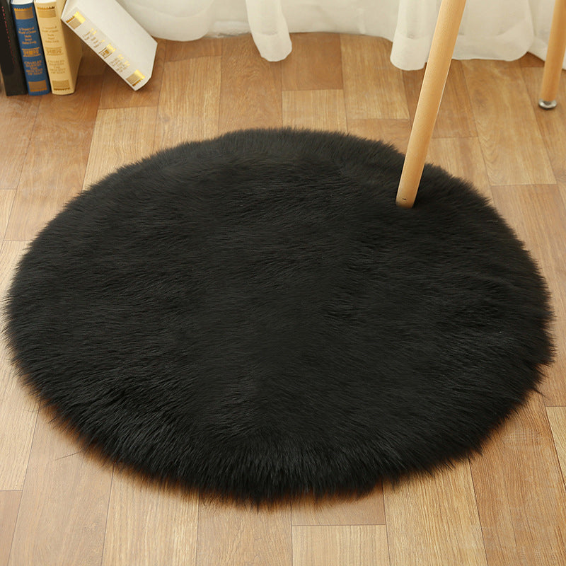 Lisslune | Comfort Girls' Room Foot Mat Multicolor Plain Rug Shag Pet Friendly Machine Washable Non-Slip Rug