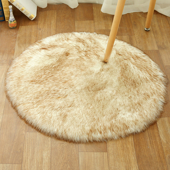 Lisslune | Comfort Girls' Room Foot Mat Multicolor Plain Rug Shag Pet Friendly Machine Washable Non-Slip Rug