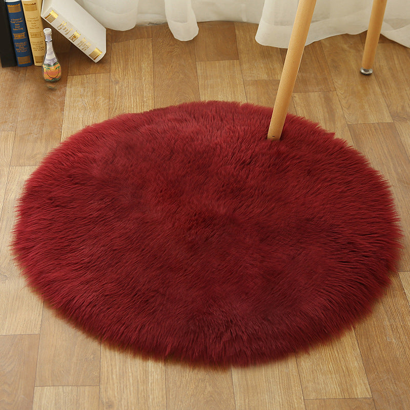 Lisslune | Comfort Girls' Room Foot Mat Multicolor Plain Rug Shag Pet Friendly Machine Washable Non-Slip Rug