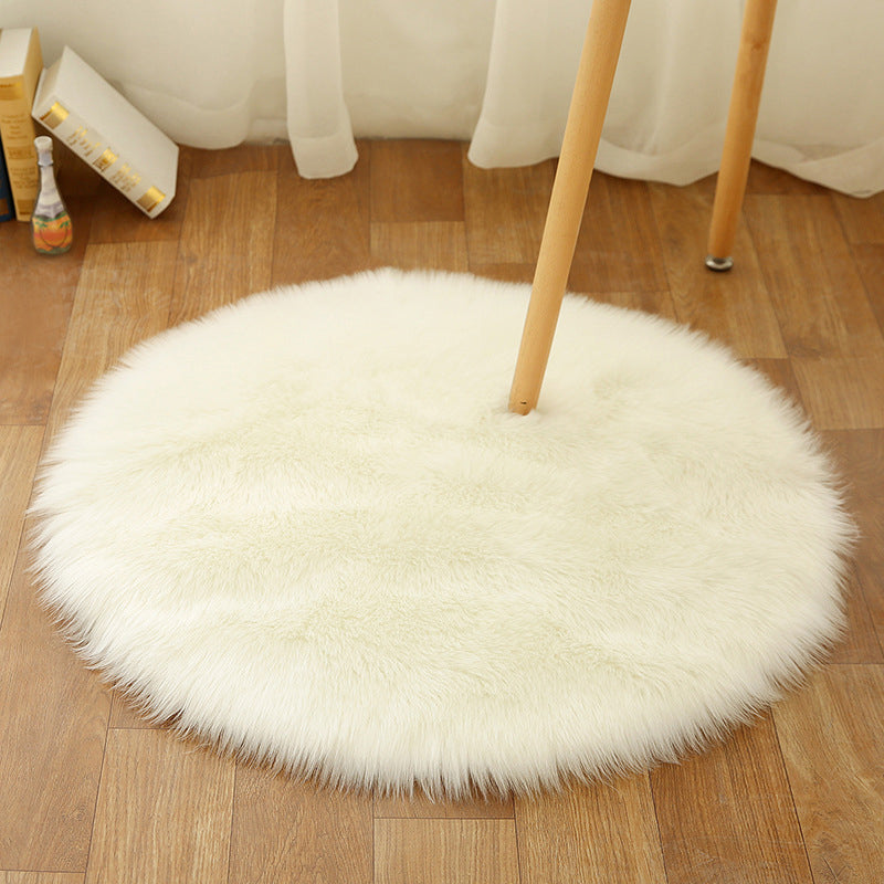 Lisslune | Comfort Girls' Room Foot Mat Multicolor Plain Rug Shag Pet Friendly Machine Washable Non-Slip Rug