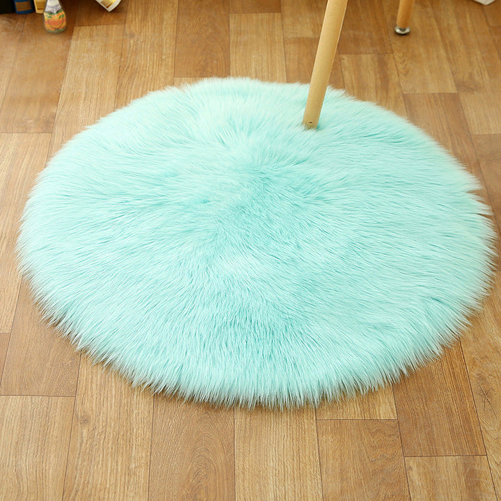 Lisslune | Comfort Girls' Room Foot Mat Multicolor Plain Rug Shag Pet Friendly Machine Washable Non-Slip Rug