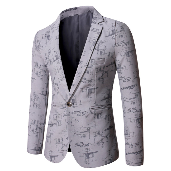 Men's elegant blazer with creative print design Lisslune