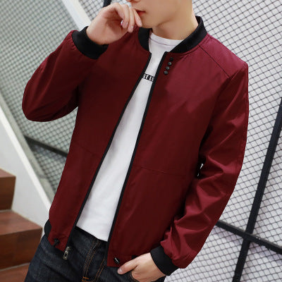 Men's casual jacket with snap button closure and side pockets Lisslune
