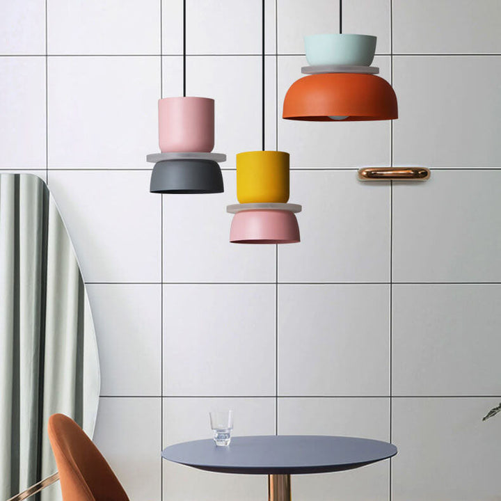 Lisslune | Nordic Colorful Macaron 1-Light LED Pendant Light