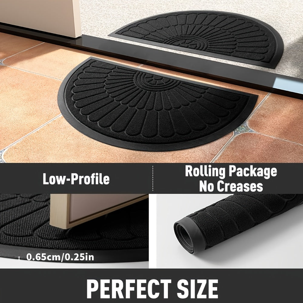 Lisslune | Half-Round Door Mat Rubber – Durable and Non-Slip for Indoor and Outdoor