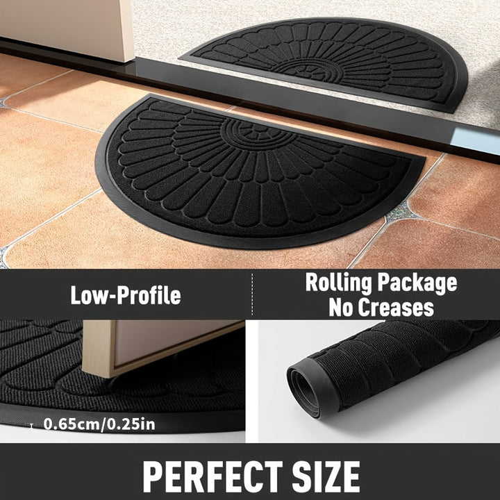 Lisslune | Half-Round Door Mat Rubber – Durable and Non-Slip for Indoor and Outdoor