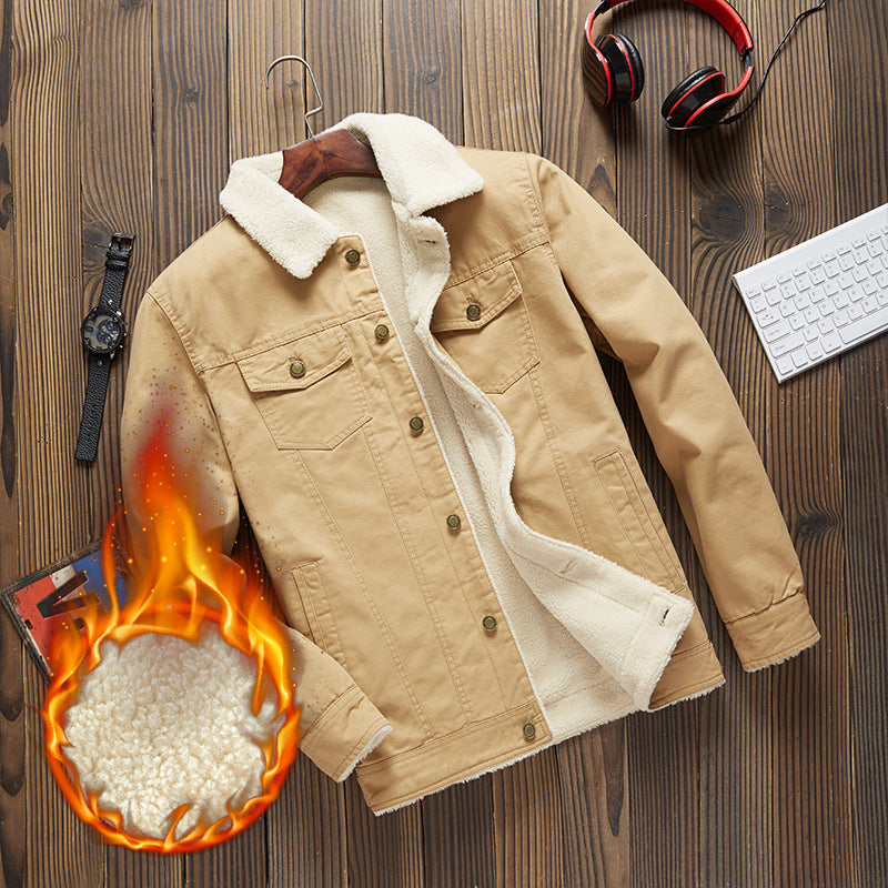 Men's Stylish Outdoor Jacket with Warm Fleece Lining Lisslune