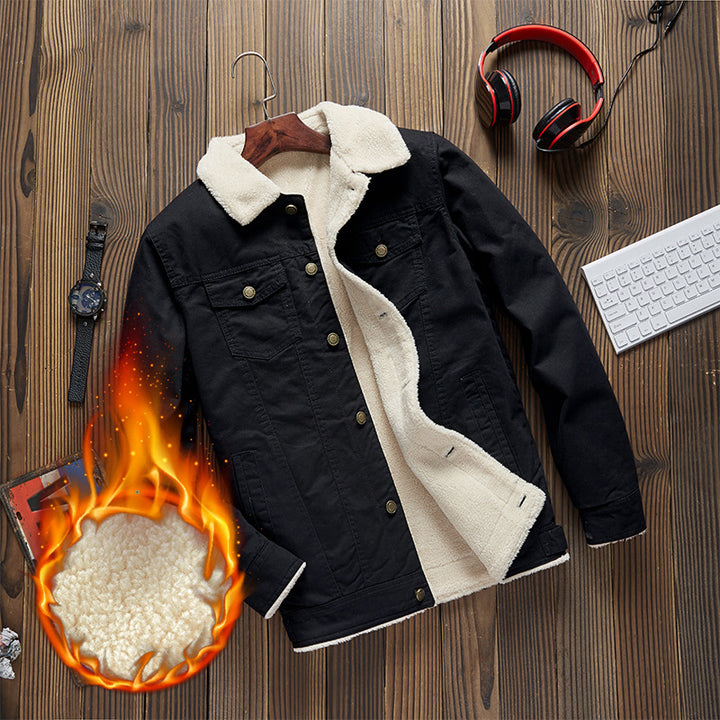Men's Stylish Outdoor Jacket with Warm Fleece Lining Lisslune