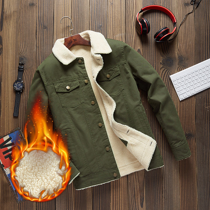 Men's Stylish Outdoor Jacket with Warm Fleece Lining Lisslune