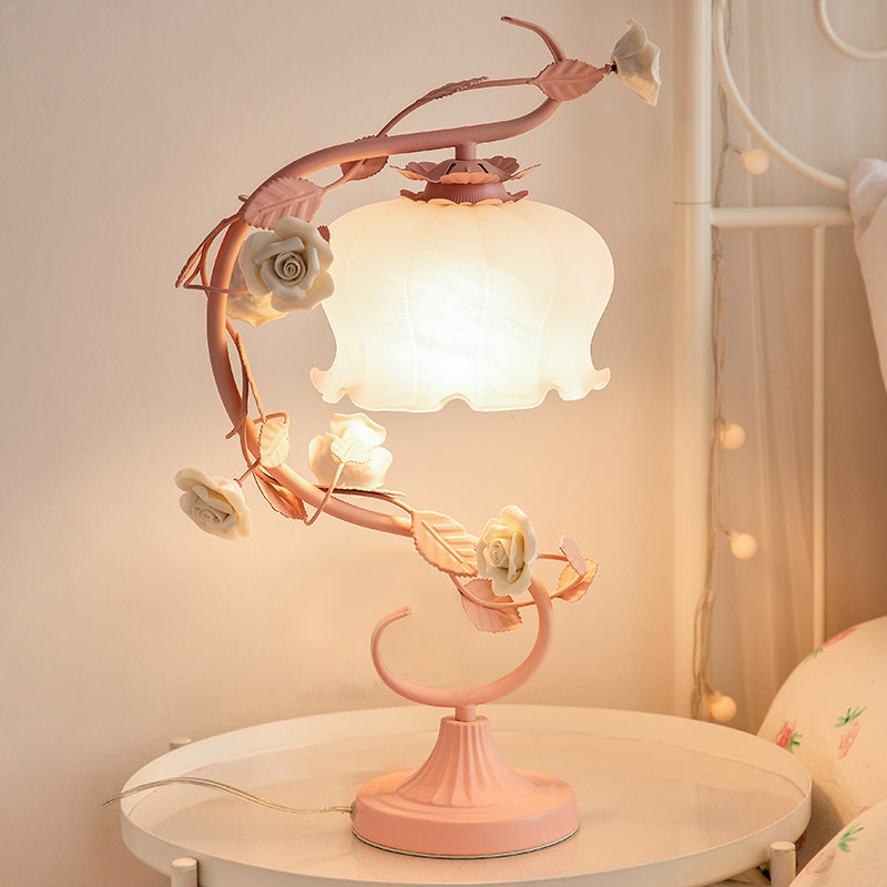 Lisslune | Rosabella - Elegant Bloom Glass Desk Lamp